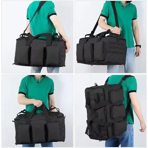 55L Luggage Duffel Bag Camping Backpack Tactical Large Bags Men's Hiking Travel Mountaineering Trip Utility Gym Weekend Duffle