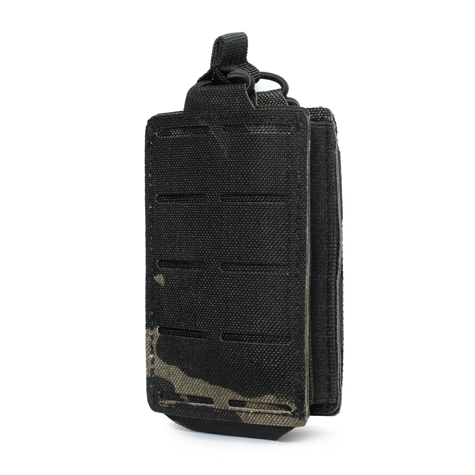 M4 M16 AR15 5.56mm magazine pouch, single magazine holster, MOLLE compatible, EDC waist pouch with laser-cut openings