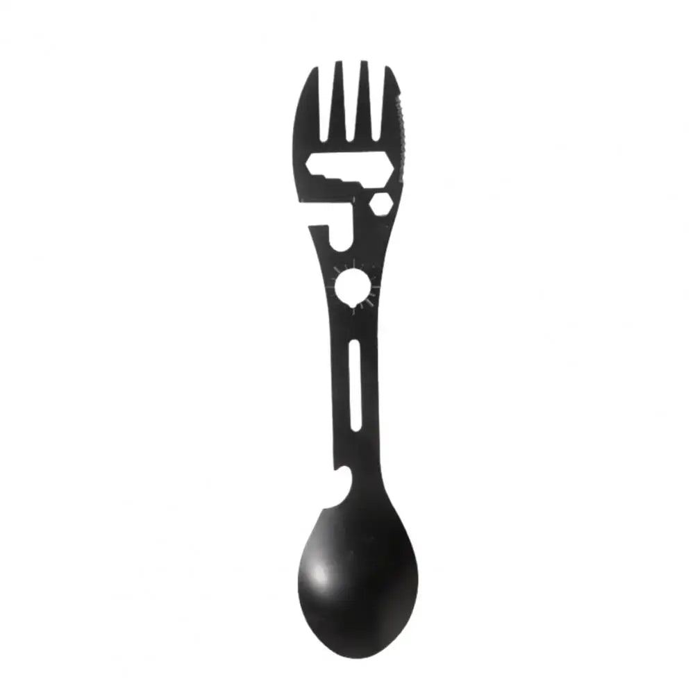 Outdoor Fork Spoon Tableware Multifunctional Lightweight Utility Spoon Picnic Bottle Opener Camping Survival Tool