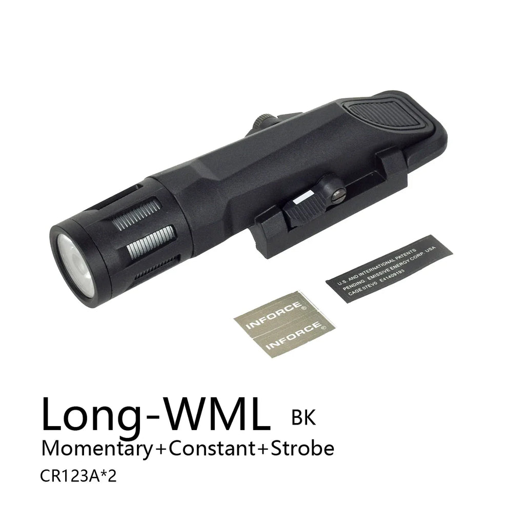 Tactical INFORCE WML APL Nylon Rifle Pistol Gun Strobe LED Light Fit 20mm Rail Airsoft Weapon Hunting Flashlight