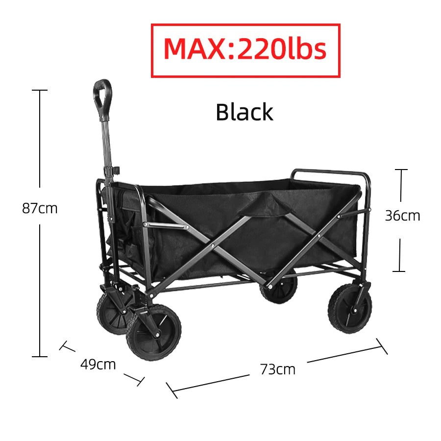 Carrinho Dobrável Heavy Duty de Grande Capacidade