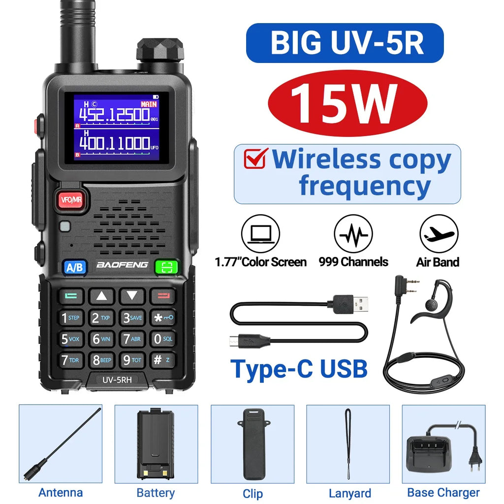 Baofeng UV 5RH 10W Air Band Walkie Talkie Long Range