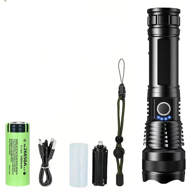Lanterna tática LED recarregável