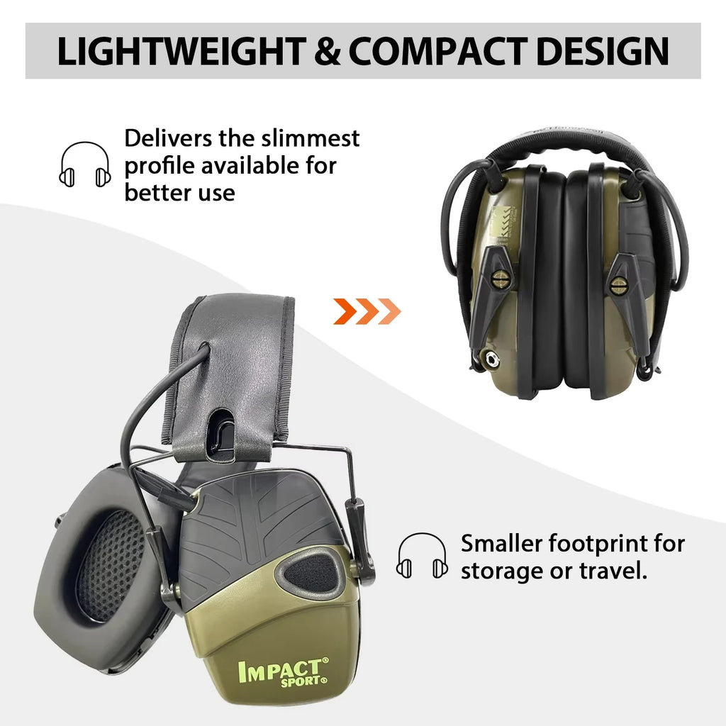 Outdoor Tactical Electronic Shooting Earmuff Gun Range Anti-noise Headset Impact Sound Amplification Hearing protector