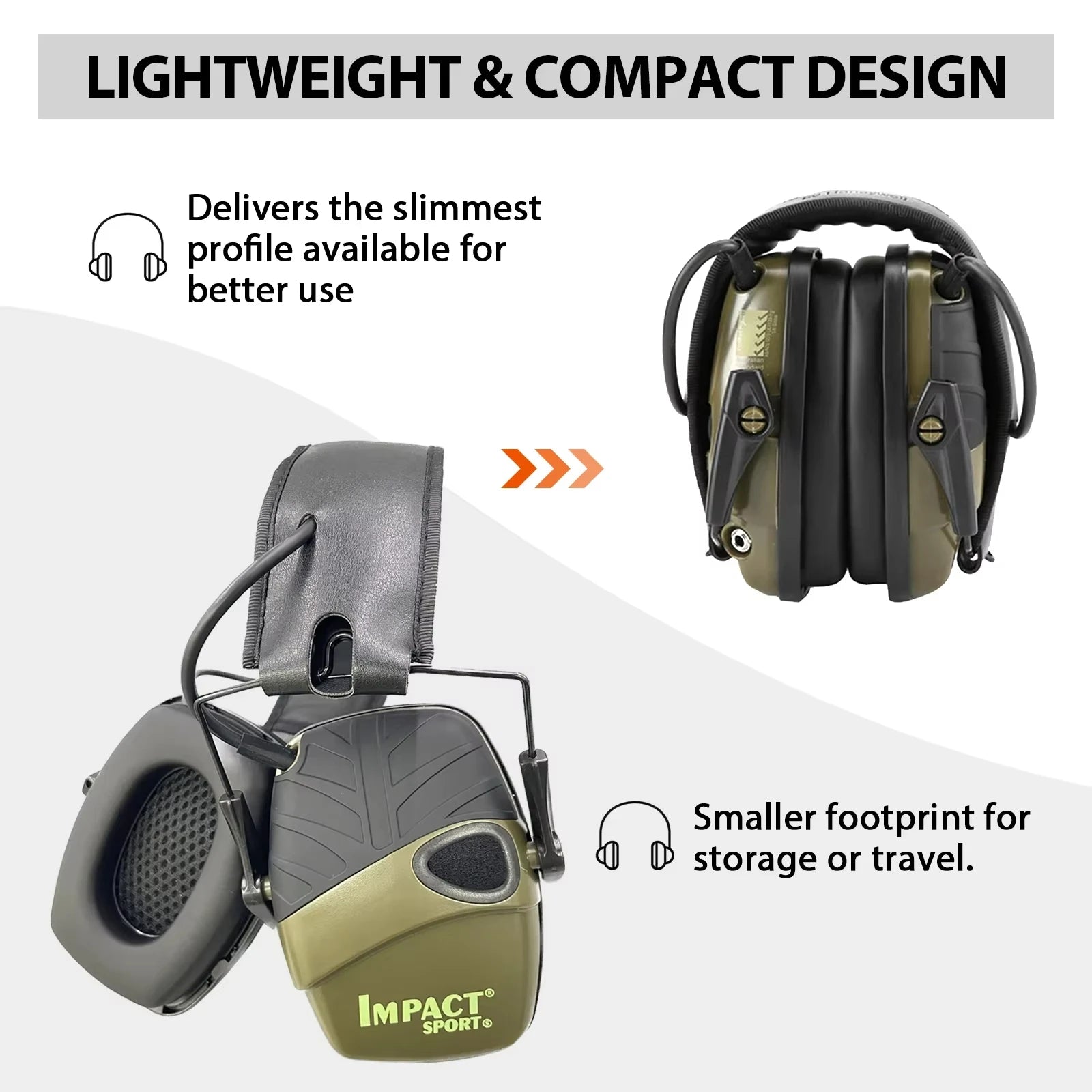 Outdoor Tactical Electronic Shooting Earmuff Gun Range Anti-noise Headset Impact Sound Amplification Hearing protector