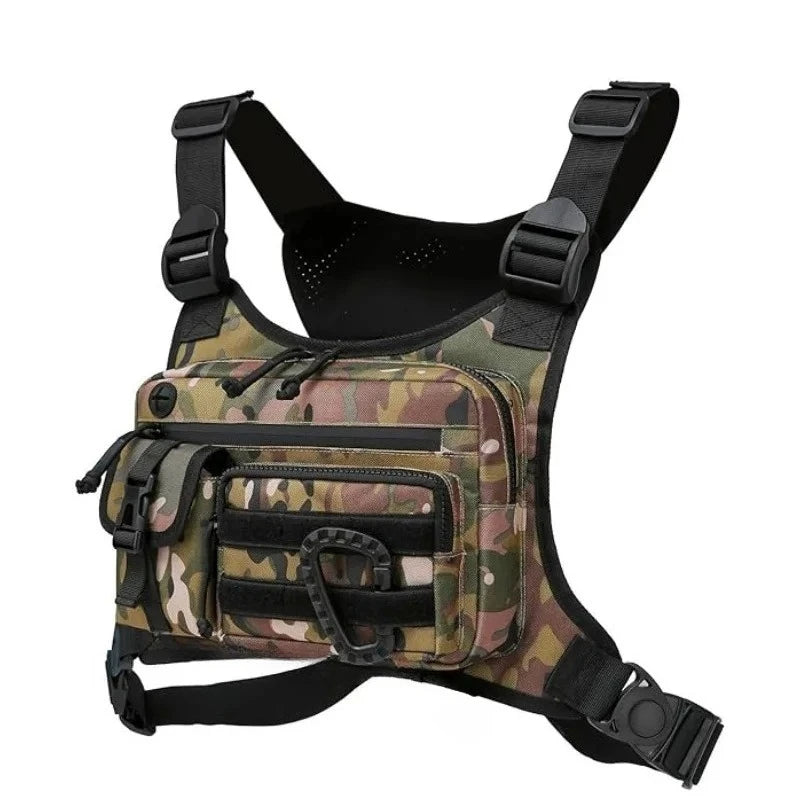Outdoor Tactical Vest Multi-Functional Sports Vest Backpack Men's Tactical Chest Bag for Hunting Camping Traveling