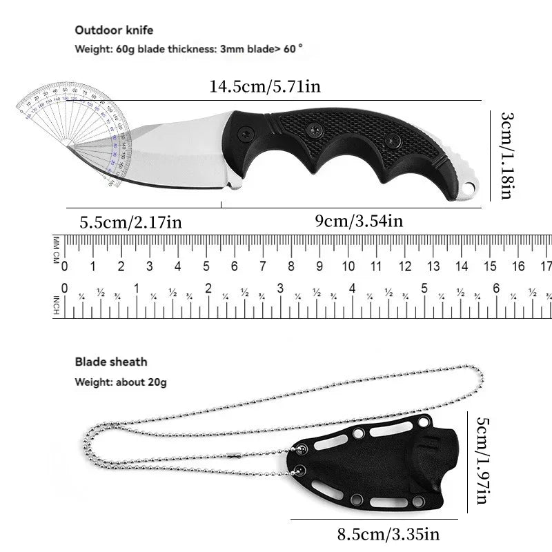 New EDC tool Outdoor wilderness survival knife multifunctional straight  knife non folding knife portable
