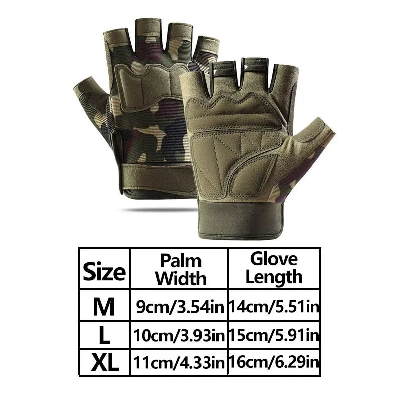 Tactical Gloves Half Finger for Men And Women Outdoor Mountaineering Cycling Wear-resistant Breathable Riding Gloves