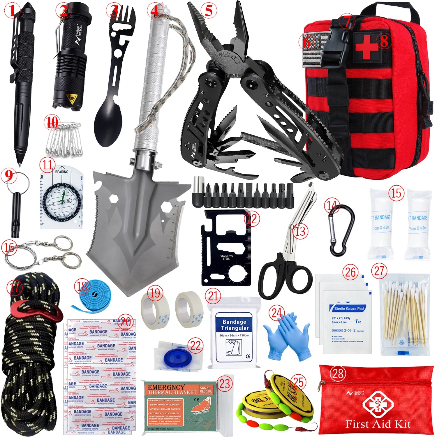 Car Survival First Aid Kit Full Set Molle Outdoor Gear Emergency Kits Camping Hiking Trauma Bag First Aid Kit Outdoor IFAK Edc