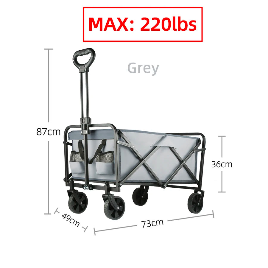 Carrinho Dobrável Heavy Duty de Grande Capacidade