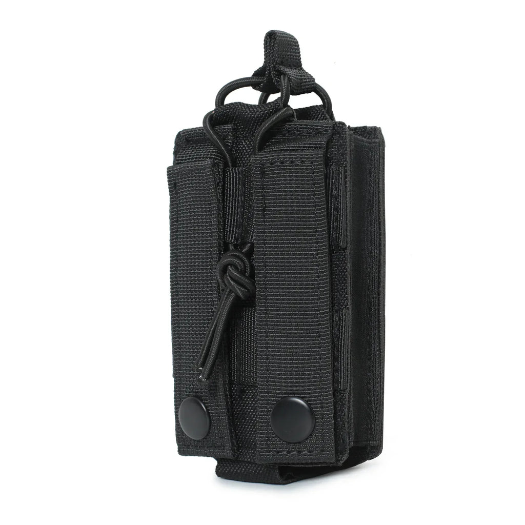 M4 M16 AR15 5.56mm magazine pouch, single magazine holster, MOLLE compatible, EDC waist pouch with laser-cut openings