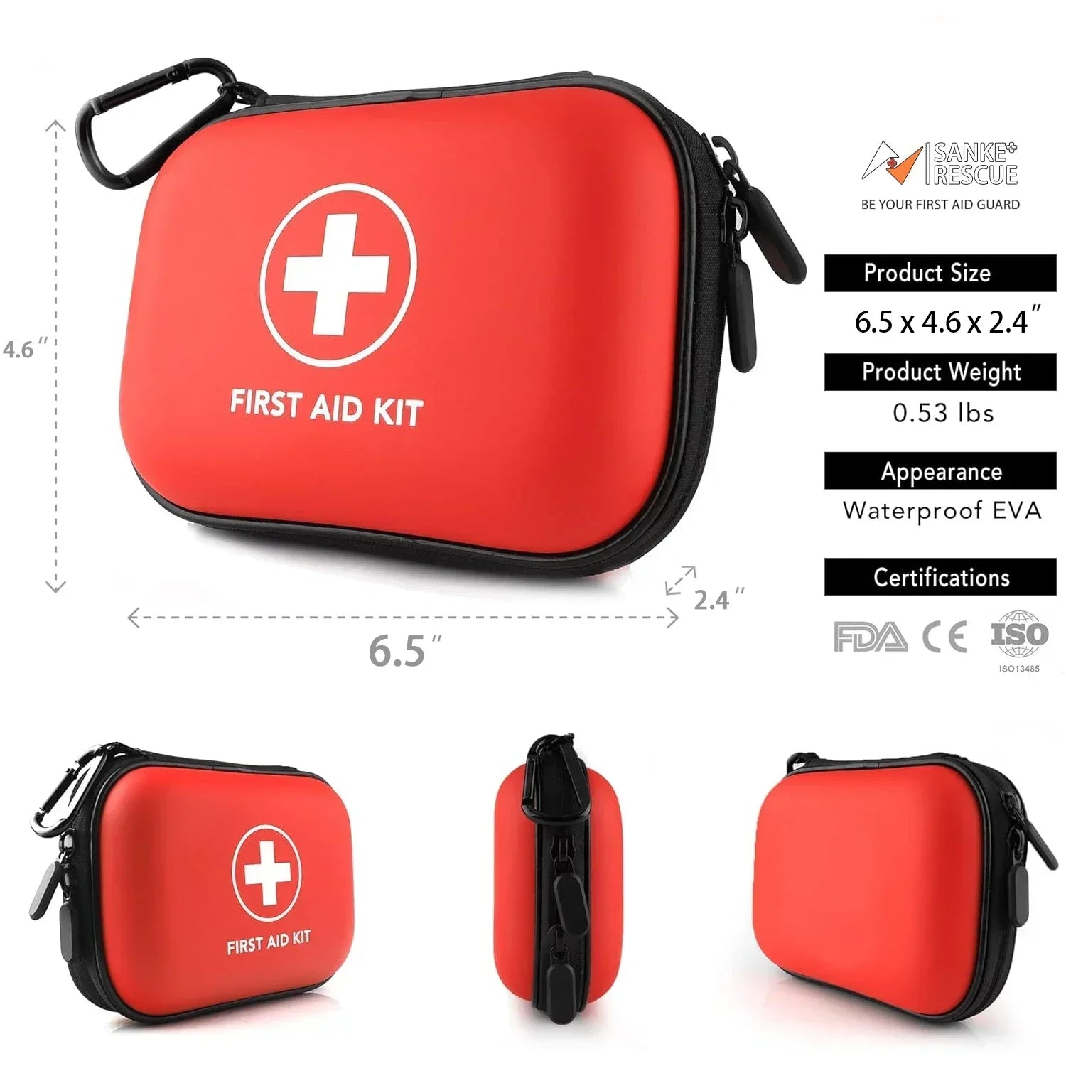 Kit de primeiros socorros multifuncional para emergências médicas,uso doméstico, camping e trilhas.