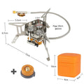 Newest Arrival Outdoor Portable Three Head Stove Camping Windproof Stove Camping Picnic Burner Outdoor Foldable Gas Stove
