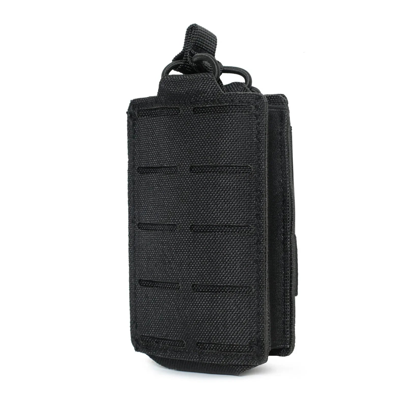 M4 M16 AR15 5.56mm magazine pouch, single magazine holster, MOLLE compatible, EDC waist pouch with laser-cut openings