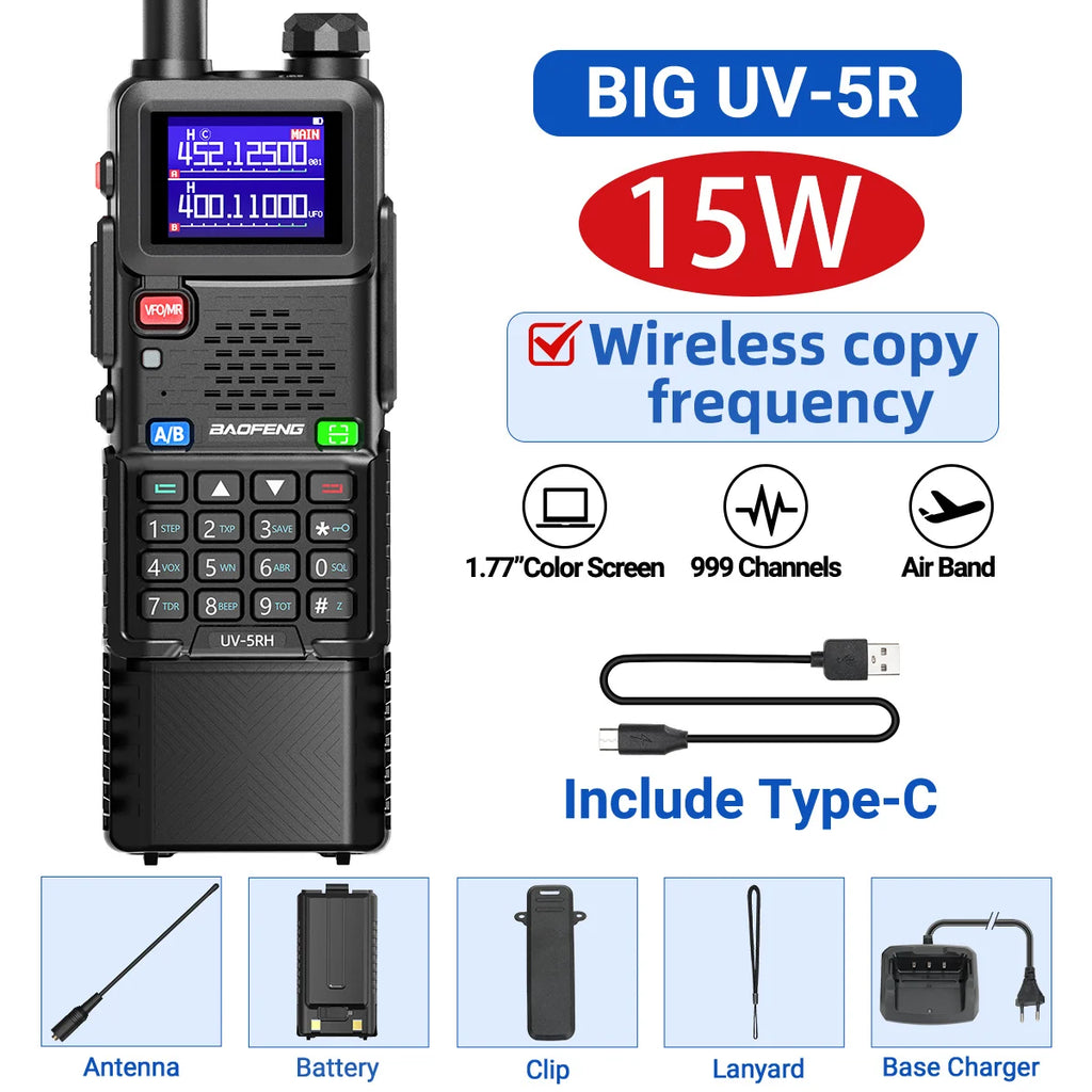 Baofeng UV 5RH 10W Air Band Walkie Talkie Long Range