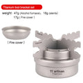 Tiartisan Titanium Ultralight Portable Mini Alcohol Stove Outdoor Camping Liquid/Solid Alcohol Pocket Stove With Cover/Stand