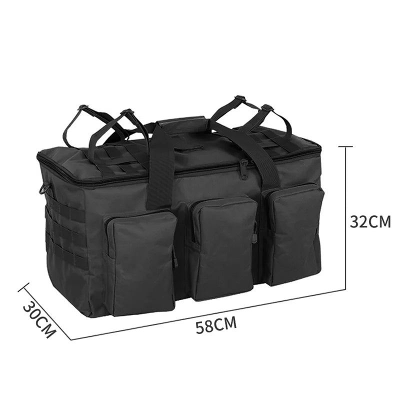 55L Luggage Duffel Bag Camping Backpack Tactical Large Bags Men's Hiking Travel Mountaineering Trip Utility Gym Weekend Duffle