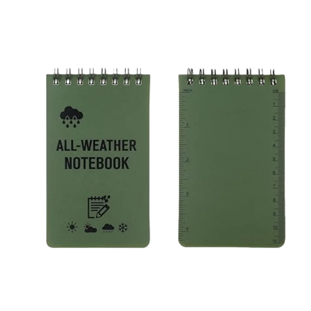 Waterproof Pocket Notebook Tactical All Weather Pocket Notepads With Lined Pages, Spiral Notebook Mini Memo Pad Note Pads