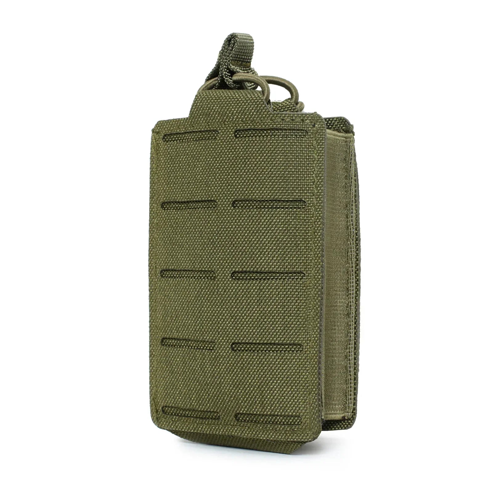 M4 M16 AR15 5.56mm magazine pouch, single magazine holster, MOLLE compatible, EDC waist pouch with laser-cut openings