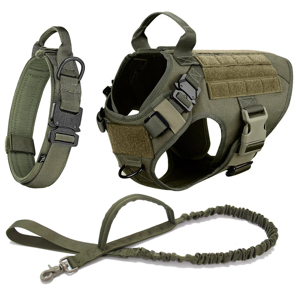 Coleira militar de peitoral para cão grande