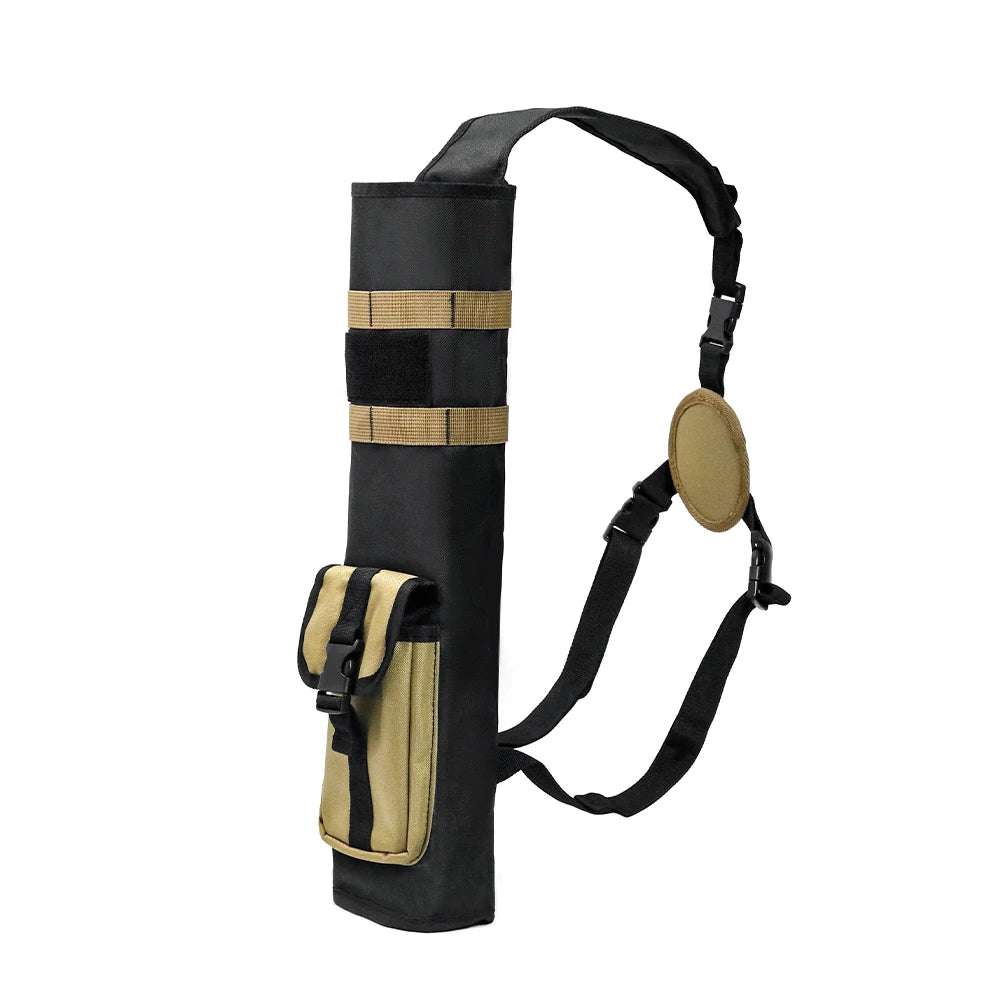 Aljava para arco e flecha para fórmula de três pontos, aljava multifuncional com alça ajustável e bolsos, porta-flechas tático