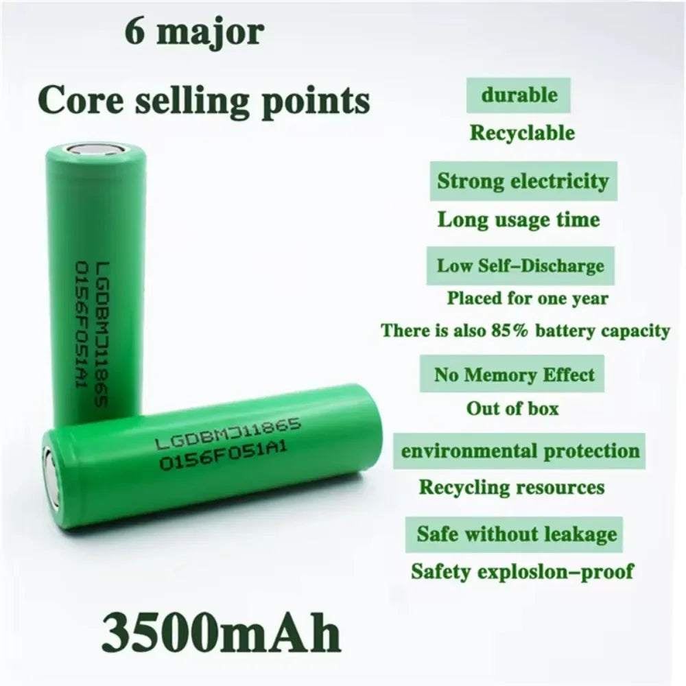 Nova bateria  18650 lithium battery 3500mAh 3.7v 25A