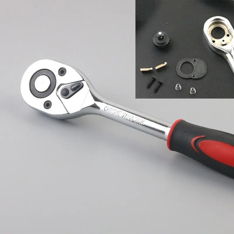 46pcs/53pcs Car Repair Tool Kit 1/4-Inch Socket Set Car Repair Tool Ratchet Torque Wrench Combo Auto Repairing Set Mechanic Tool