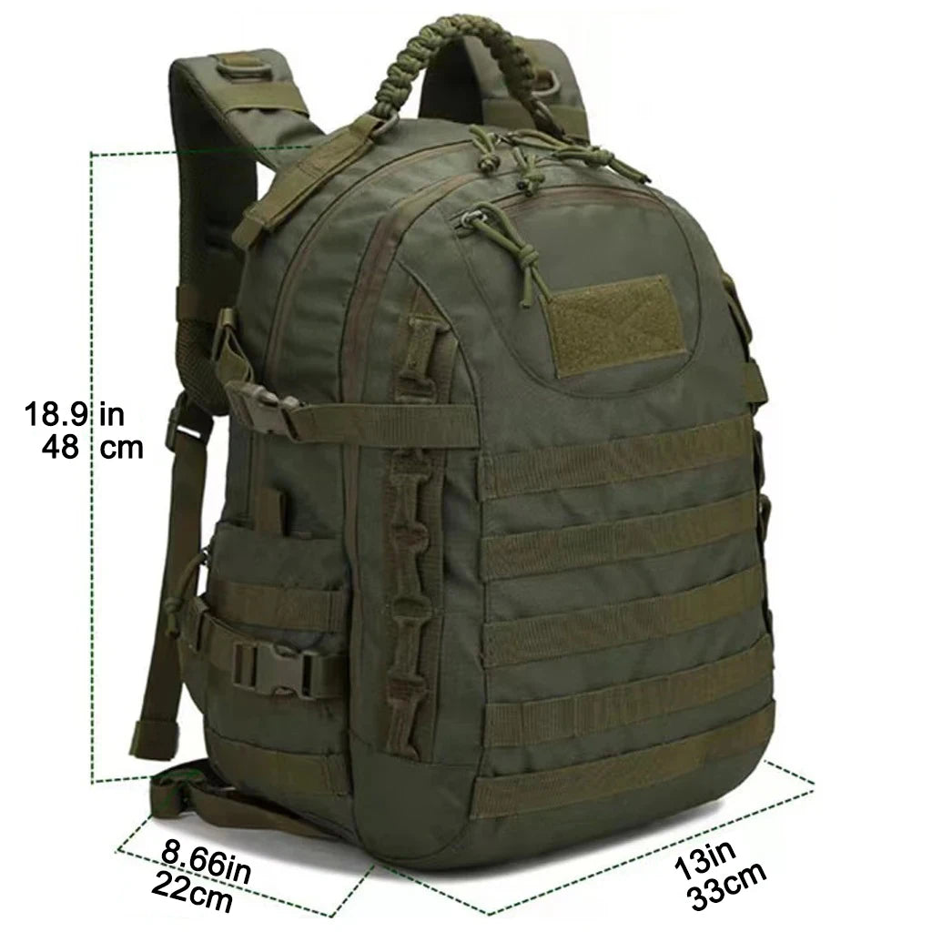 35L Outdoor Backpack Waterproof Camouflage Camping Hiking Backpack Large Wear-Resistant Sports Bag