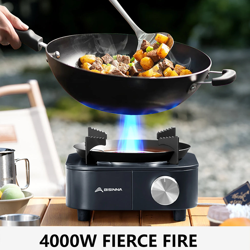 Fogão a Gás Outdoor BISINNA 4000W – Leve e Portátil