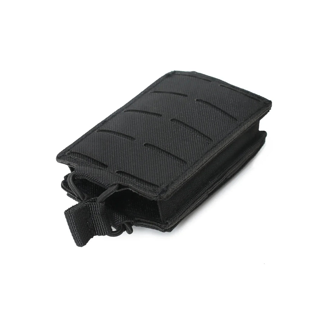 M4 M16 AR15 5.56mm magazine pouch, single magazine holster, MOLLE compatible, EDC waist pouch with laser-cut openings