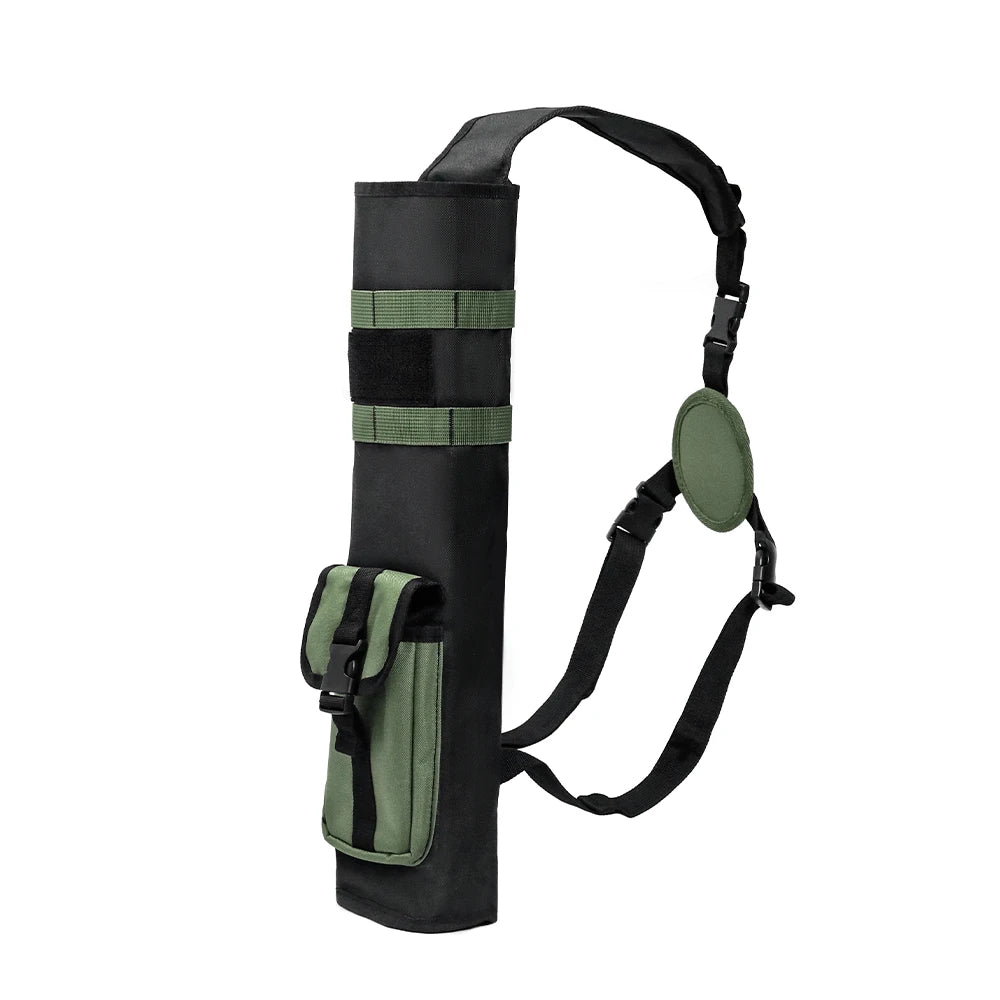 Aljava para arco e flecha para fórmula de três pontos, aljava multifuncional com alça ajustável e bolsos, porta-flechas tático