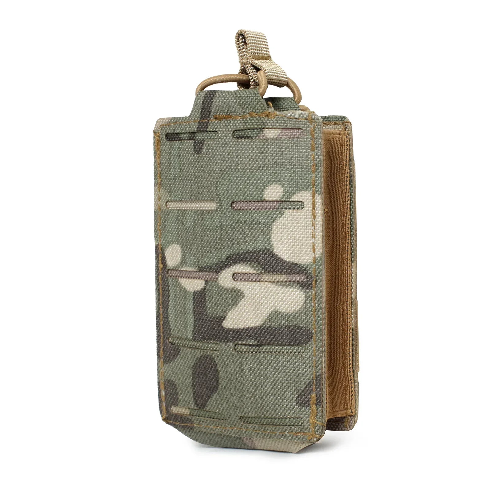 M4 M16 AR15 5.56mm magazine pouch, single magazine holster, MOLLE compatible, EDC waist pouch with laser-cut openings