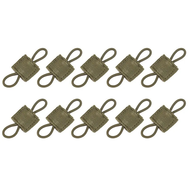 10pcs MOLLE Elastic Nylon Webbing Ribbon Buckle Outdoor Hiking Hunting Backpack Vest PTT Antenna Stick Pipe Binding Retainer