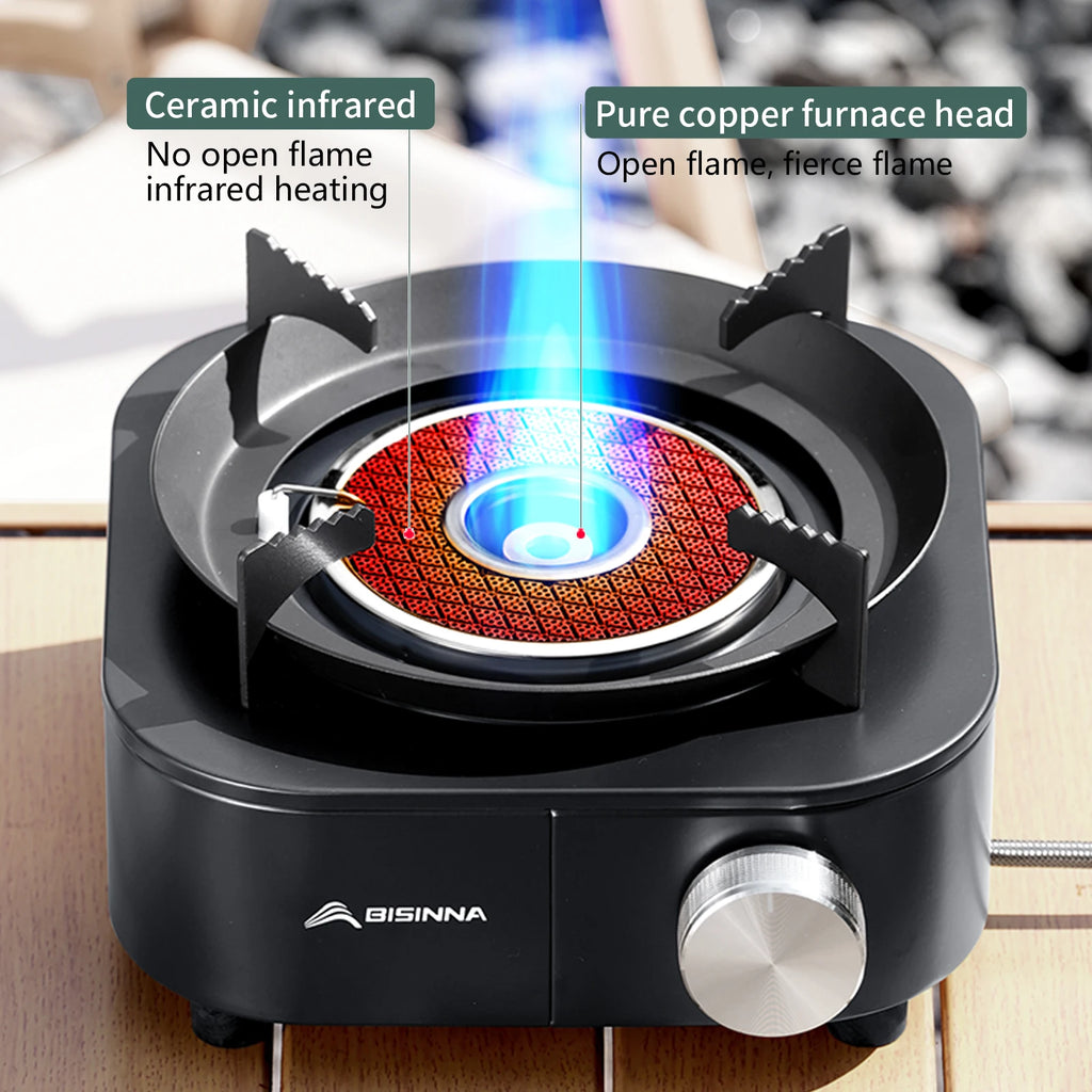 Fogão a Gás Outdoor BISINNA 4000W – Leve e Portátil