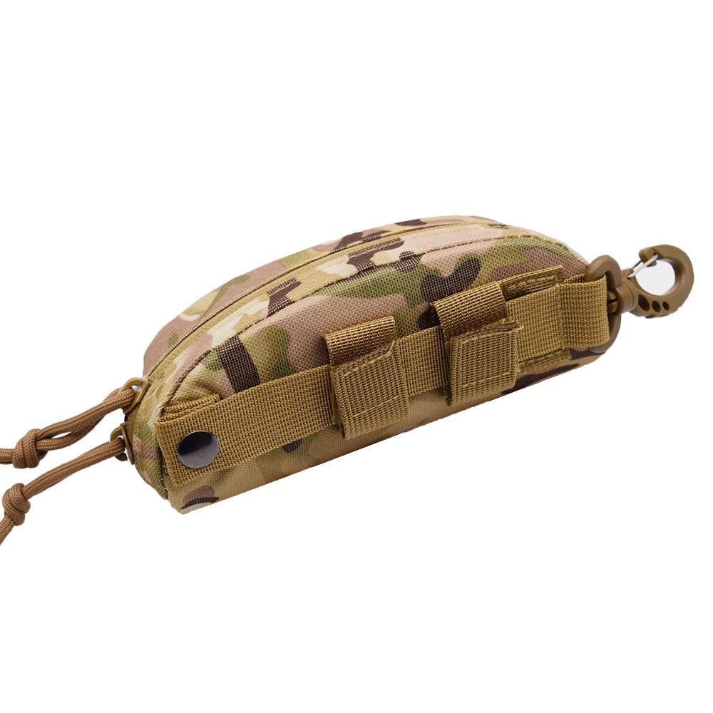 Tactical Molle Pouch Hard Case Fashion Glasses Pouch Outdoor Portable Eyewear Protector Shockproof Dustproof Glasses Case