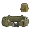 JSJM Tactical Belt Adjustable Belt Outdoor Work Men Belt Combat CS Hunting Paintball Padded Waist Belts Pocket