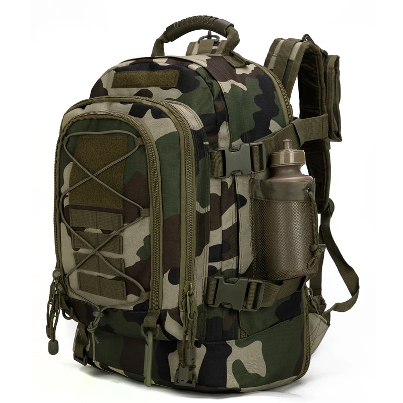 Mochila militar com capacidade para 60kg