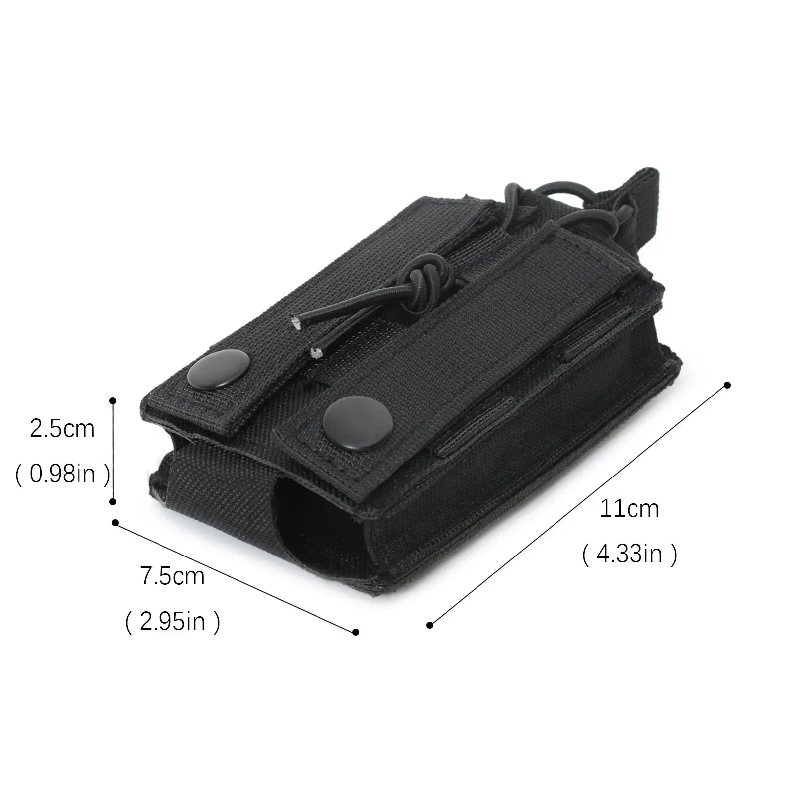 M4 M16 AR15 5.56mm magazine pouch, single magazine holster, MOLLE compatible, EDC waist pouch with laser-cut openings