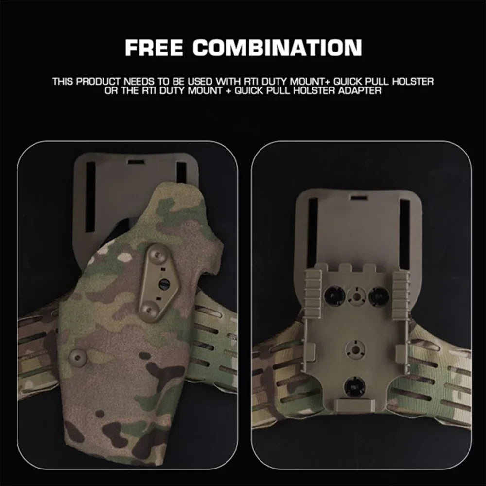 MOLLE Drop Leg Platform 3-Hole Side Kick ARC Lower Plate Accessories Universal Drop Leg Panel with Adjustable Thigh Straps