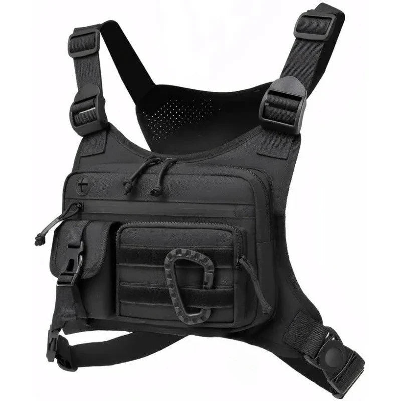 Outdoor Tactical Vest Multi-Functional Sports Vest Backpack Men's Tactical Chest Bag for Hunting Camping Traveling