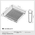 CAMPINGMOON Outdoor Camping 304 Stainless Steel Folding Toast Grill Net Uniform Baking Card style Gas Stove Grill Net