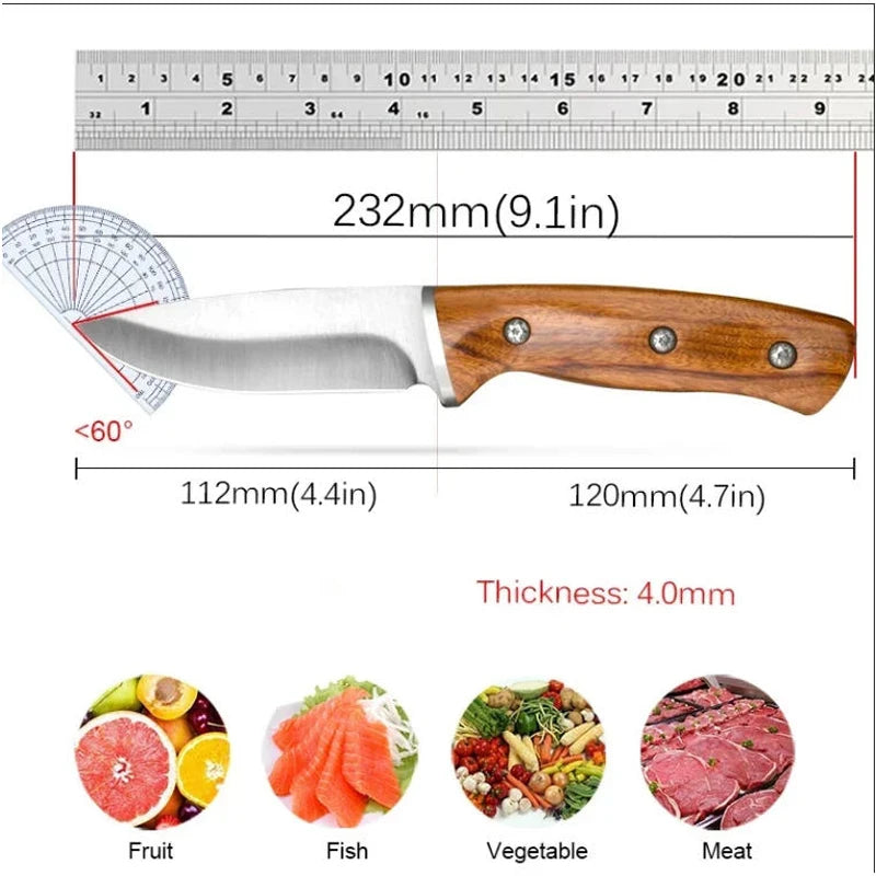 Handmade Forged Kitchen Knife Boning BUtcher Knife Stainless Steel Meat Cleaver Chef Knives for CookingTools Fruit Knife