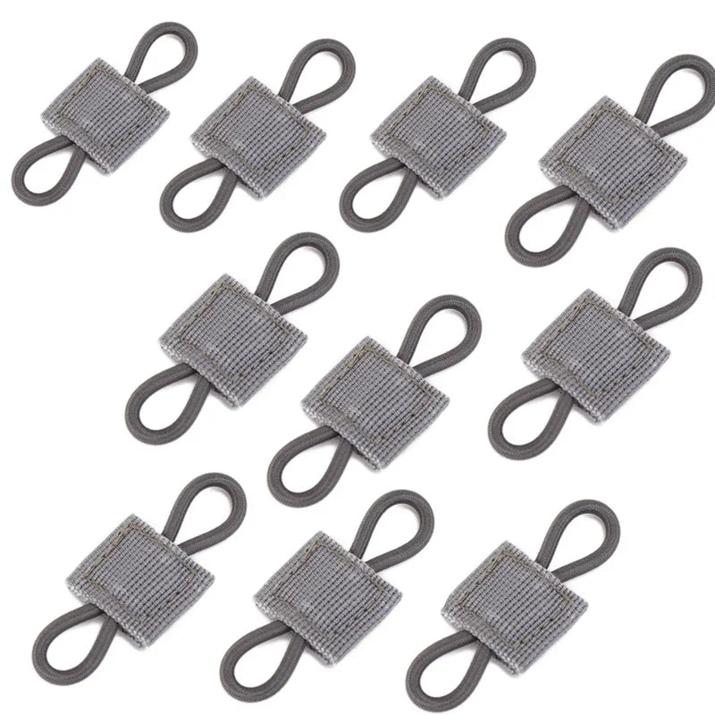 10pcs MOLLE Elastic Nylon Webbing Ribbon Buckle Outdoor Hiking Hunting Backpack Vest PTT Antenna Stick Pipe Binding Retainer