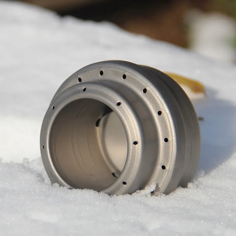 Tiartisan Titanium Ultralight Portable Mini Alcohol Stove Outdoor Camping Liquid/Solid Alcohol Pocket Stove With Cover/Stand
