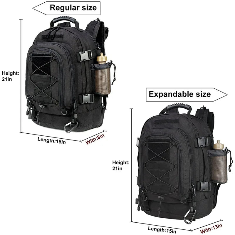 Mochila militar com capacidade para 60kg