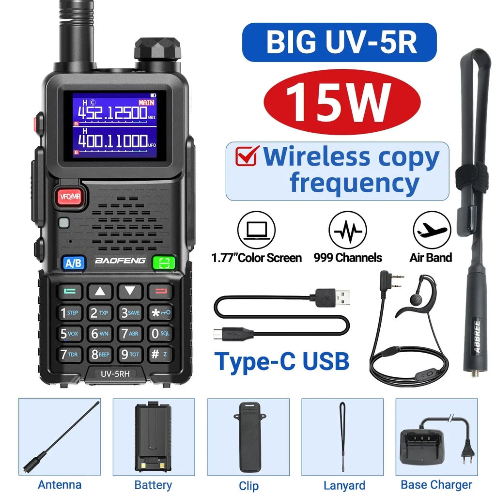 Baofeng UV 5RH 10W Air Band Walkie Talkie Long Range