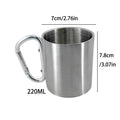 1PC Outdoor Mountaineering Button Water Cup Travel Camping Portable Button Stainless Steel 201 Material