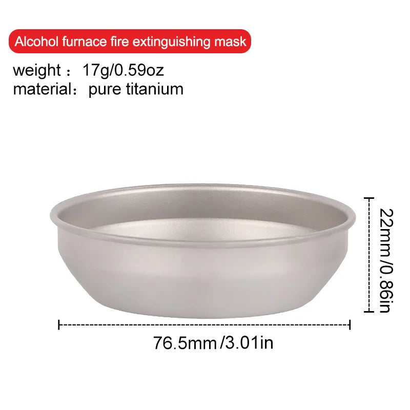 Tiartisan Titanium Ultralight Portable Mini Alcohol Stove Outdoor Camping Liquid/Solid Alcohol Pocket Stove With Cover/Stand