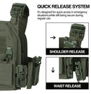 Ranger Green Plate Carrier Tactico Vest With Quick Release Security Molle Chaleco Tactico Bandolier Laser Cut Vest