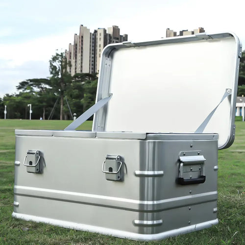 30-80L Outdoor Storage Box Camping Picnic Travel Aluminum Alloy Large Capacity Box Accessories Storage Bag Hiking Accessories